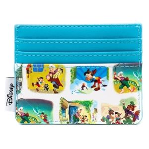 🎄SALE🎄 Loungefly Pinocchio Little Golden Book Scenes AOP Cardholder